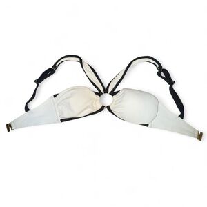 F&F White and Black Bikini Top size 8